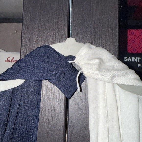 HALSTON Sondra Colorblock Jersey Halter Dress - Picture 12 of 14